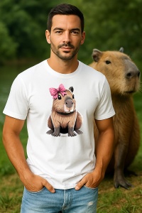 Tricou Barbat CapyBara - Pink ribbon