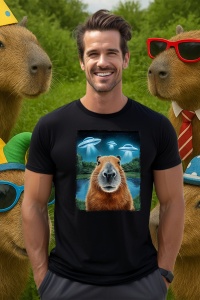 Tricou Barbat CapyBara - Selfie cu UFO - Img 4