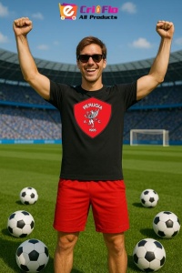 Tricou barbat cu logo stema AC Perugia Italia , din bumbac 100% - Img 5