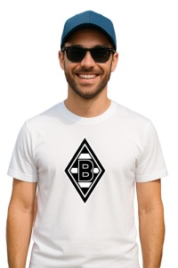 Tricou barbat cu logo stema Borussia Mönchengladbach Germania , din bumbac 100% - Img 2