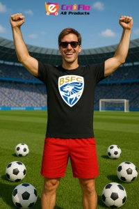 Tricou barbat cu logo stema Brescia calcio Italia , din bumbac 100% - Img 5