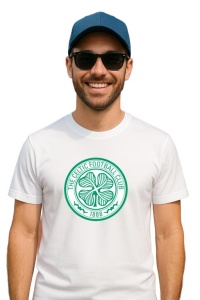 Tricou barbat cu logo stema Celtic FC Scotia , din bumbac 100% - Img 3