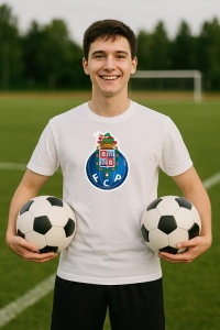 Tricou barbat cu logo stema FC Porto Portugalia , din bumbac 100% - Img 8