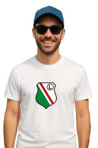 Tricou barbat cu logo stema Legia Warsaw Polonia , din bumbac 100% - Img 3