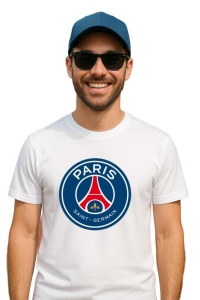 Tricou barbat cu logo stema Paris Saint Germain Franta , din bumbac 100% - Img 3