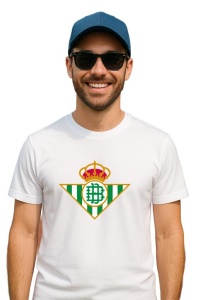 Tricou barbat cu logo stema Real Betis Spania , din bumbac 100% - Img 3