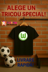 Tricou barbat cu logo stema VfL Wolfsburg Germania , din bumbac 100% - Img 7