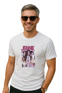 Tricou barbat Kpop cu trupa JENNIE BACK music Coreean 224 - Img 2