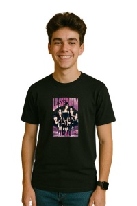 Tricou barbat Kpop cu trupa LE SSERAFIM music Coreean 253 - Img 3