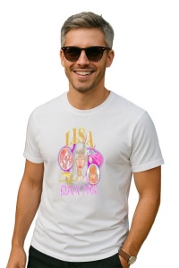 Tricou barbat Kpop cu trupa LISA BLACK PINK music Coreean 263 - Img 2