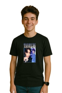 Tricou barbat Kpop cu trupa TAE-HYUNG KIM music Coreean 293 - Img 3