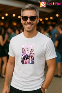 Tricou barbat Kpop cu trupa TWICE 2 music Coreean 297 - Img 3