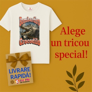 Tricou Barbat Tralalero Tralala cu personajul Bombadiro Crocodilo Funny Italian Brainrot Meme Graphic - Img 7