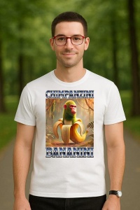 Tricou Barbat Tralalero Tralala cu personajul Chimpanzini Bananini - Italian Brainrot Meme - Img 4