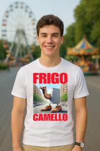 Tricou Barbat Tralalero Tralala cu personajul Frigo Camello - Italian Brainrot Meme - Img 5