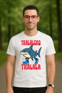 Tricou Barbat Tralalero Tralala cu personajul Tralalero Tralala Funny Italian brainrot Shark meme