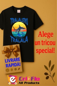 Tricou Barbat Tralalero Tralala cu personajul Tralalero Tralala Funny Italian Brainrot Meme - Img 6