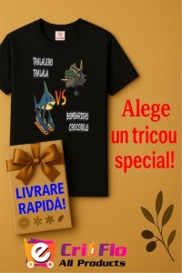Tricou Barbat Tralalero Tralala cu personajul Tralalero Tralala Brainrot Meme Bombardino Crocodilo Italian - Img 6