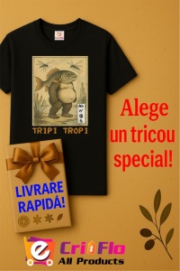 Tricou Barbat Tralalero Tralala cu personajul Trpi Tropi - Img 3