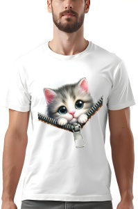 Tricou barbat - Zipping Cat v6