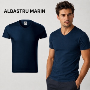 Tricou Bărbați cu Guler în V, 100% Bumbac, Slim Fit, 180 g/m², 14 Culori, Mărimi S–3XL - Img 25