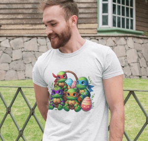 Tricou Barbati Haios Personalizat - Easter Ninja Turtles - Cadou