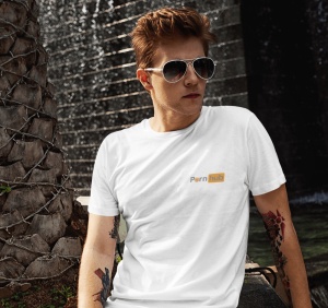 Tricou barbati haios personalizat - P#rnHub - din bumbac, personalizat - Cadou