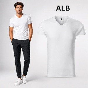 Tricou Bărbați Malfini 146 cu Guler în V, Premium, 100% Bumbac, Slim Fit, 180 g/m², S 3XL, 14 Culori - Img 20
