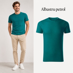 Tricou Bărbați Malfini Origin GOTS 171, 100% Bumbac Organic, 160 g/m², Guler Rotund, Label Free, Mărimi S 3XL, 15 Culori - Img 12