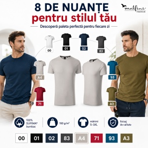 Tricou bărbați Malfini Premium Exclusive 153, 100% bumbac SUPIMA®, slim fit - Img 8