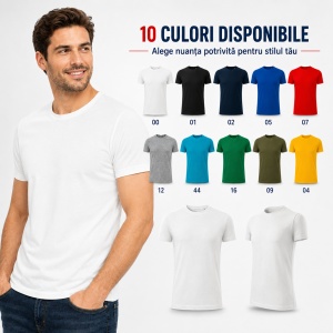 Tricou Bărbați Malfini Viper Free F43, 100% Bumbac, 180 g/m², Slim Fit, Guler Rotund, S–2XL, 10 Culori - Img 9