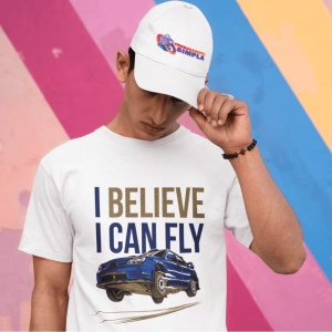 Tricou barbati pasionati auto - I Believe I Can Fly din bumbac, personalizat - Cadou