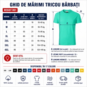Tricou bărbați Rimeck Resist R01, 100% bumbac pre-shrunk, 160 g/m², 17 culori - Img 4