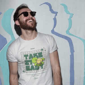 Tricou barbati Streetwear - Take it Easy - din bumbac, personalizat - Cadou