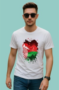 Tricou Belarus Steag Splash Art, Copii | Dama | Barbat - Img 2