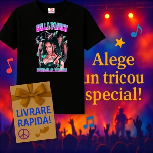 Tricou Bella Poarch - Build a Bitch, muzica Nu Metal, Dama | Barbat | Copii, Culoare Negru - Img 15