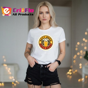 Tricou Best Beer Badge, din bumbac 100%, tricou alb, Dama | Barbat - Img 5