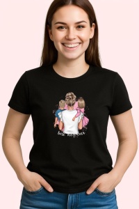 Tricou Best Mom Ever, din bumbac 100%, tricou negru, Dama | Barbat