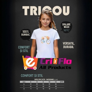 Tricou Bicicleta cu flori - Copii | Dama | Barbat - Img 5