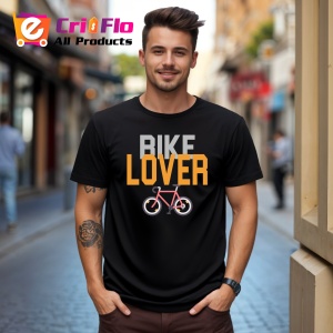 Tricou Bike Lover, din bumbac 100%, tricou negru, Dama | Barbat - Img 3