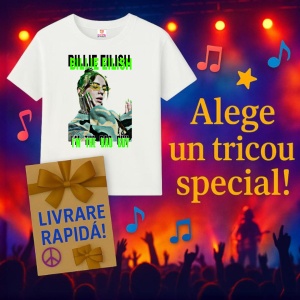 Tricou Billie Eilish - I'm the Bad Guy, muzica Hip-Hop / Pop, Dama | Barbat | Copii - Img 7