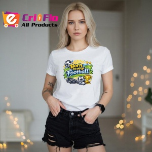 Tricou Born To Play Football Minge Logo V1, din bumbac 100% , tricou alb pentru Copii | Dama | Barbat - Img 7