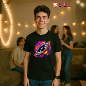 Tricou Boxa Vibratii Colorate, Copii | Dama | Barbat, culoare negru - Img 6