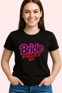 Tricou bride bachelorette party design petrecere burlacite, Copii | Dama | Barbat , tricou negru