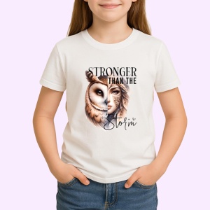 Tricou Bufnita si femeie inteleapta mesaj motivational stronger than the storm Copii | Dama | Barbat Barbat - Img 4