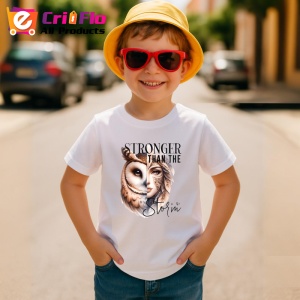 Tricou Bufnita si femeie inteleapta mesaj motivational stronger than the storm Copii | Dama | Barbat Barbat - Img 11
