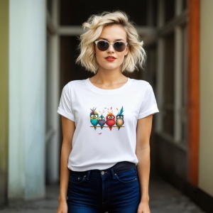 Tricou Bufnite colorate speriate, Cele mai bune prietene - Copii | Dama | Barbat - Img 11