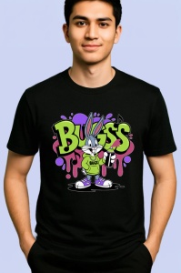 Tricou Bugs Bunny Break Limits Style Copii | Dama | Barbat, negru - Img 4