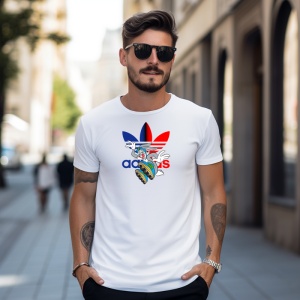 Tricou Bugs Bunny Jump Adas Tricou Alb - Copii | Dama | Barbat - Img 9
