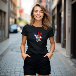 Tricou Bugs Bunny Jump Adas Tricou Negru - Copii | Dama | Barbat - Img 3